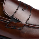 Mocassino Penny Uomo in Vera Pelle Marrone Scuro