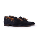 Mocassino Tassel Uomo in Camoscio Blu Navy