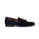 Mocassino Tassel Uomo in Camoscio Blu Navy