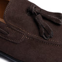 Mocassino Uomo in Camoscio Marrone con Nappine