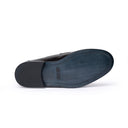 Mocassino Uomo in Vera Pelle Spazzolata Bordeaux con Nappine