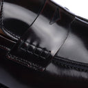 Mocassino Uomo in Vera Pelle Spazzolata Bordeaux con Mascherina