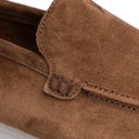 Mocassino Uomo in Camoscio Marrone Chiaro con Suola Trasparente