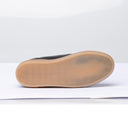 Sneakers Uomo in Vera Pelle Nera con Suola Caramello