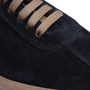 Sneakers Uomo in Camoscio Blu Notte con Suola Caramello