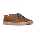 Sneakers Uomo in Camoscio Marrone Tabacco con Suola Caramello