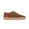 Sneakers Uomo in Camoscio Marrone Tabacco con Suola Caramello
