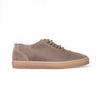 Sneakers Uomo in Camoscio Beige Chiaro con Suola Caramello